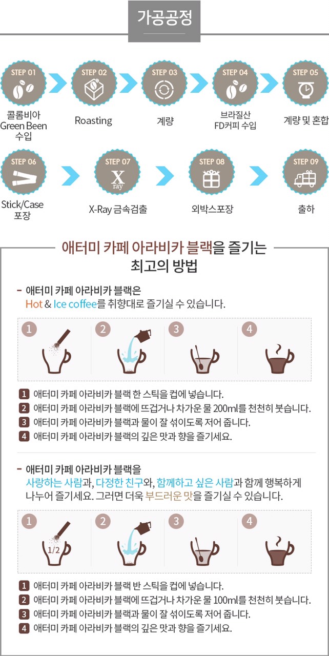 Cà Phê Đen HOÀ TAN Atomy Arabica Black