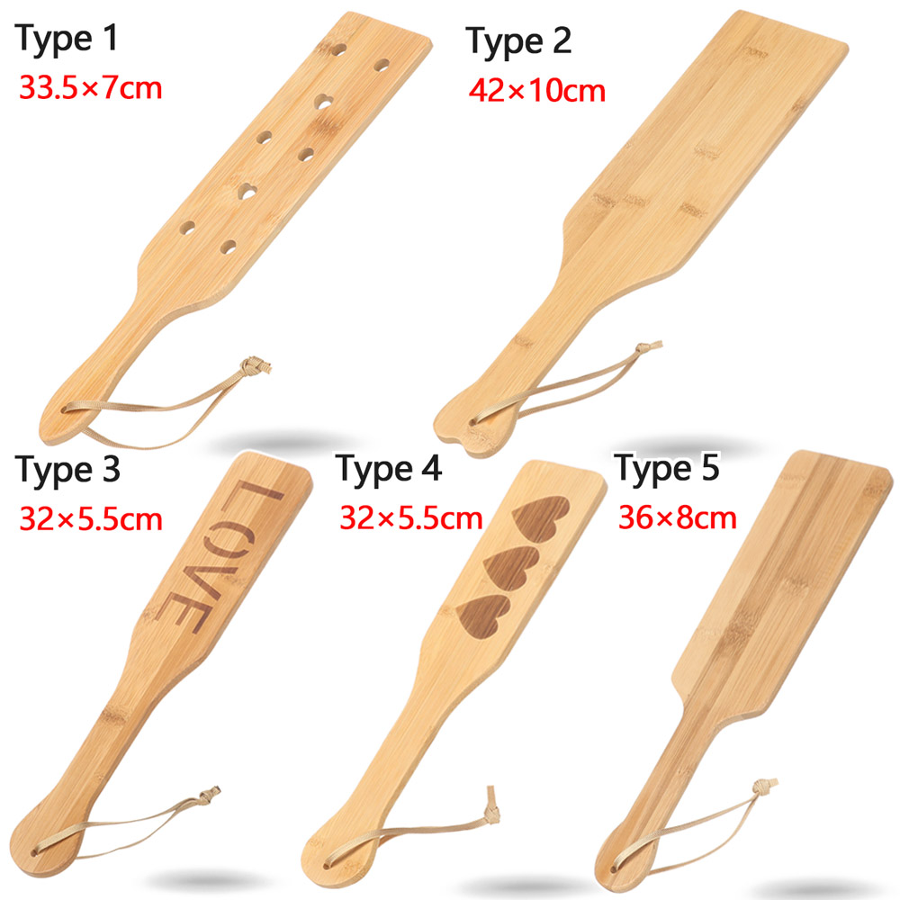 1PC Light Play Bamboo Wood Paddle Borad With Airflow Holes Wooden