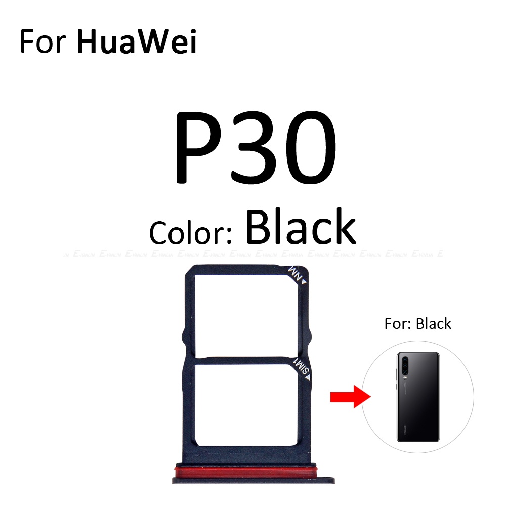 Sim Card Tray Socket Slot Reader Adapter For HuaWei P30 Pro Lite Micro SD Card Holder Connector Repair Parts