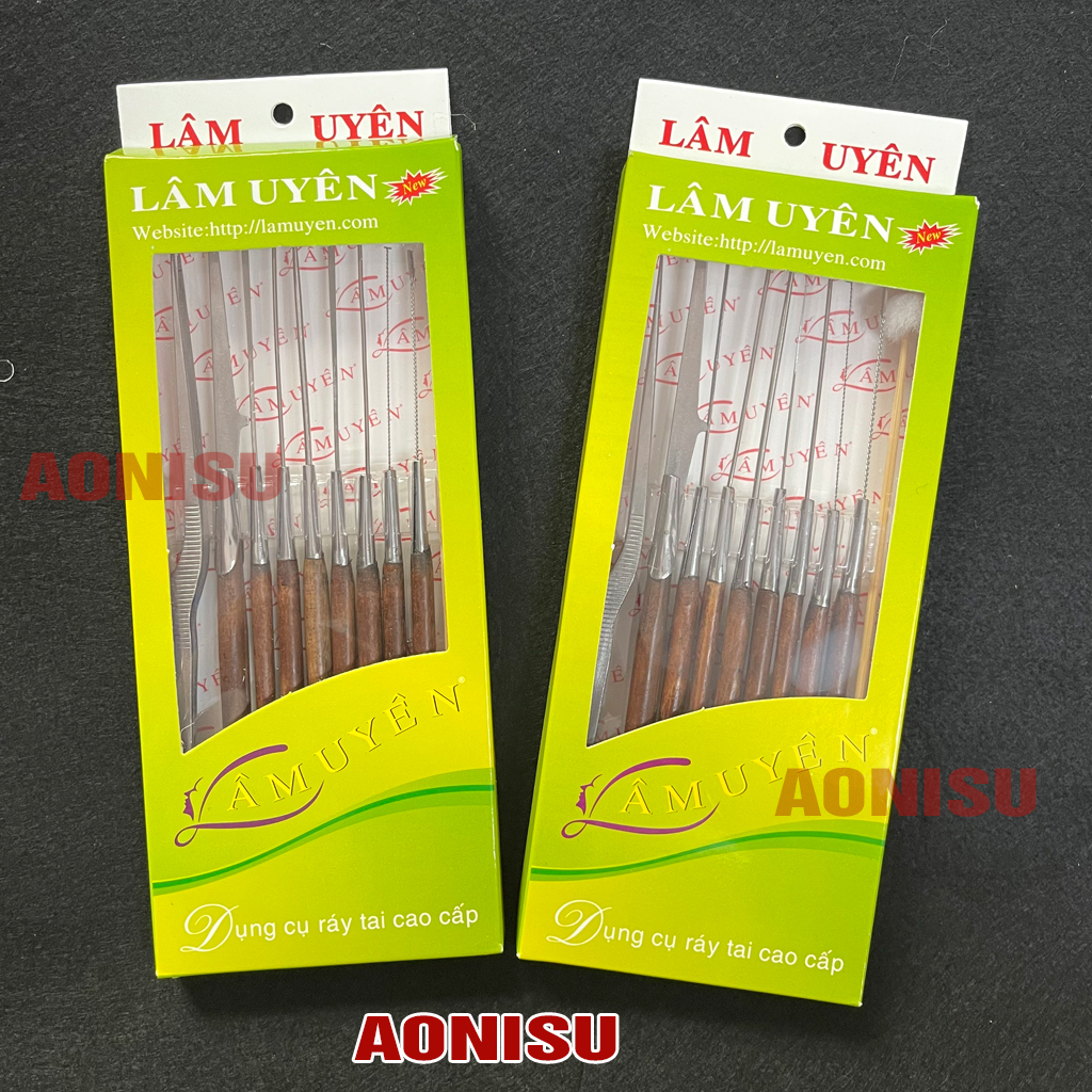 Bộ Lấy Ráy Tai Chuyên Nghiệp 10 MÓN / 8 MÓN - Bộ Ráy Tai Cao Cấp, Bộ Ráy Tai Inox Đầy Đủ Dụng Cụ Lấy Rái Tai AONISU
