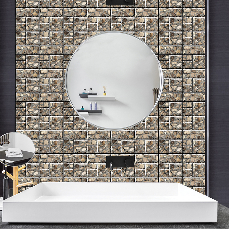 3D Self-adhesive Tile Wallpaper Stickers For Kitchen Cabinets And ...