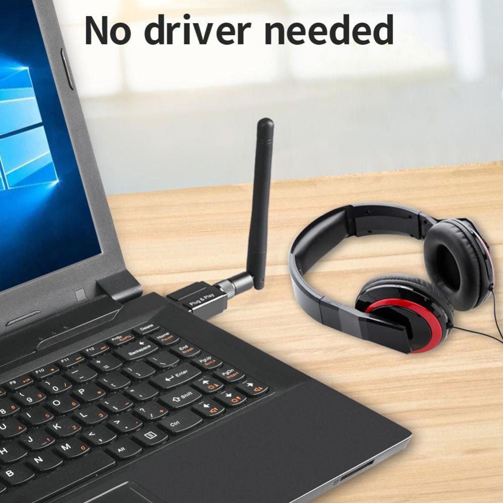 Music Audio Receiver Transmitter 100M Long Range Wireless USB Adapter Bluetooth-Compatible 5.3 Support Windows 8.1/10/11 for PC Speaker Wireless Mouse