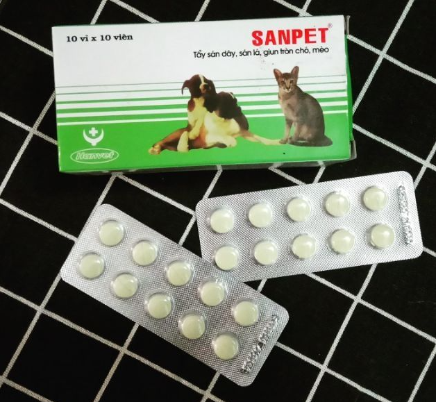 Thuốc sổ giun Sanpet cho chó mèo