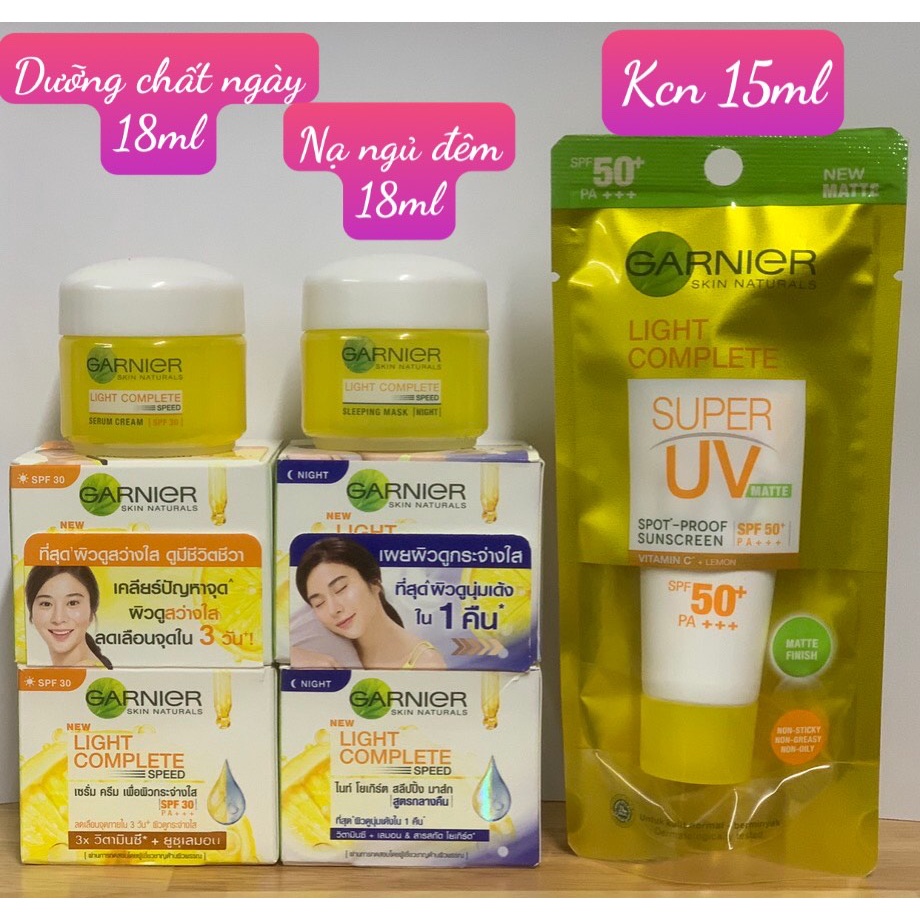 combo 5 sản phẩm chăm sóc da GARNIER  như hình ảnh