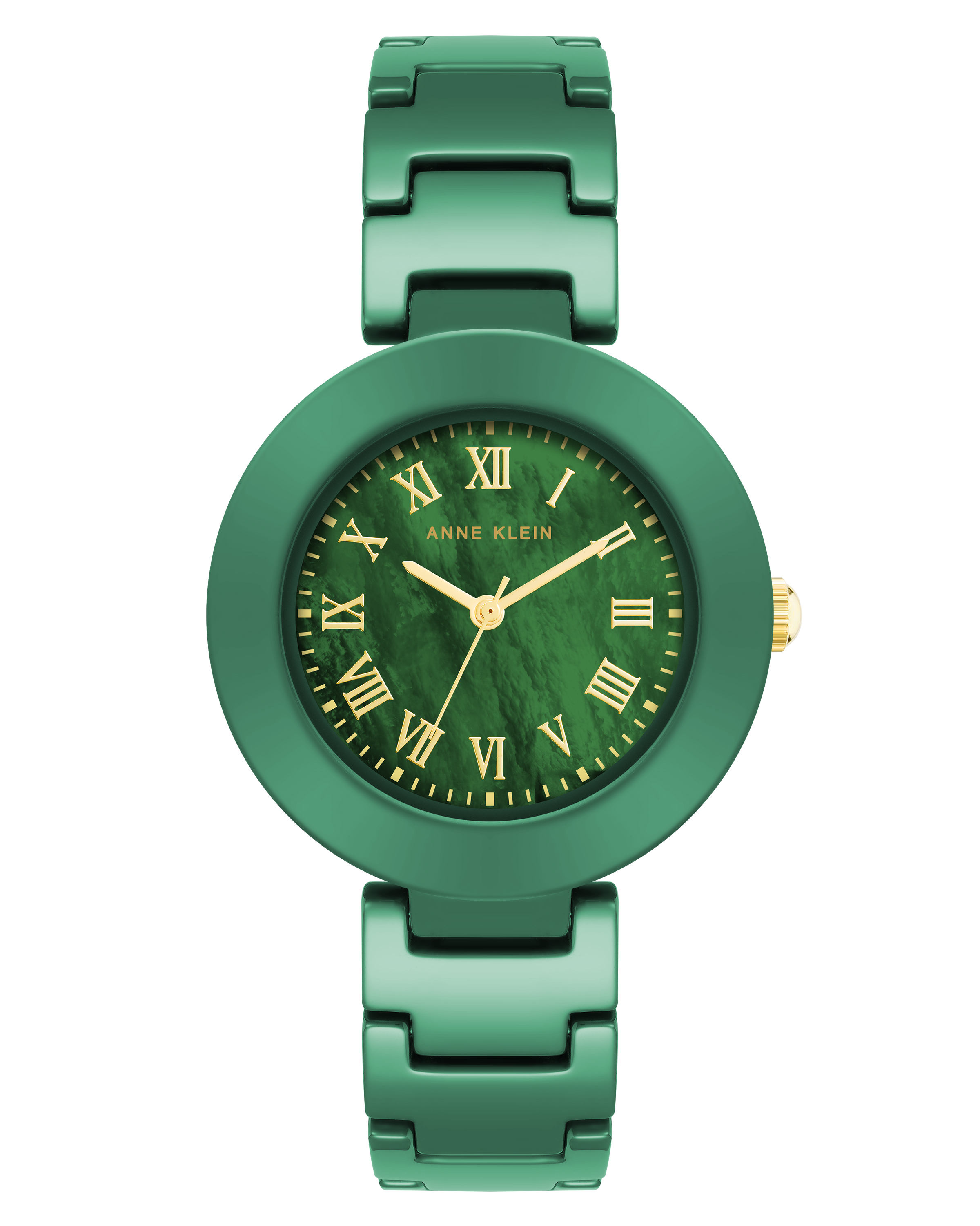 Green Ak Watches Anne Klein Ceramic Bracelet Strap Watch Green (AK