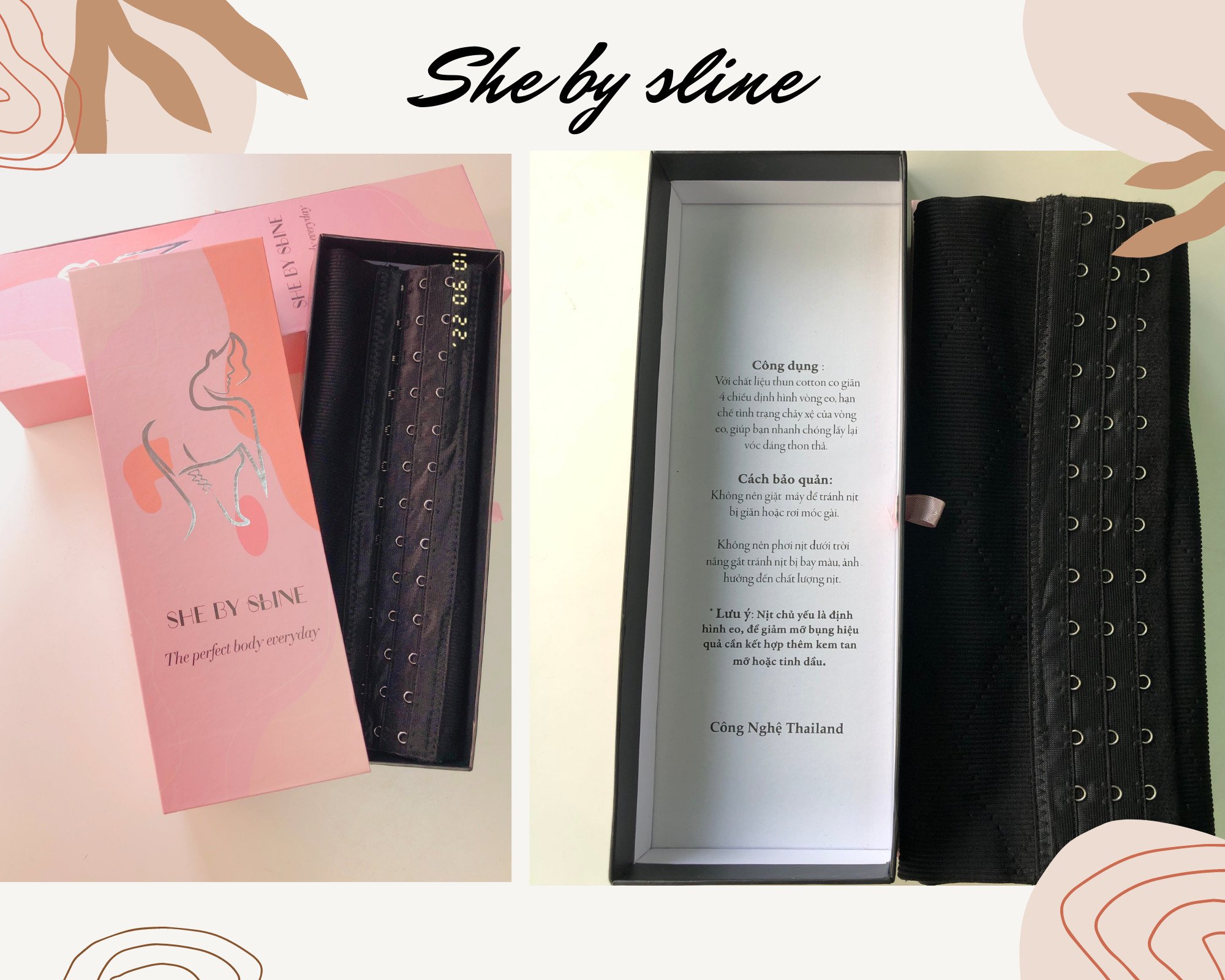 Đai nịt bụng định hình giúp eo thon She By Sline
