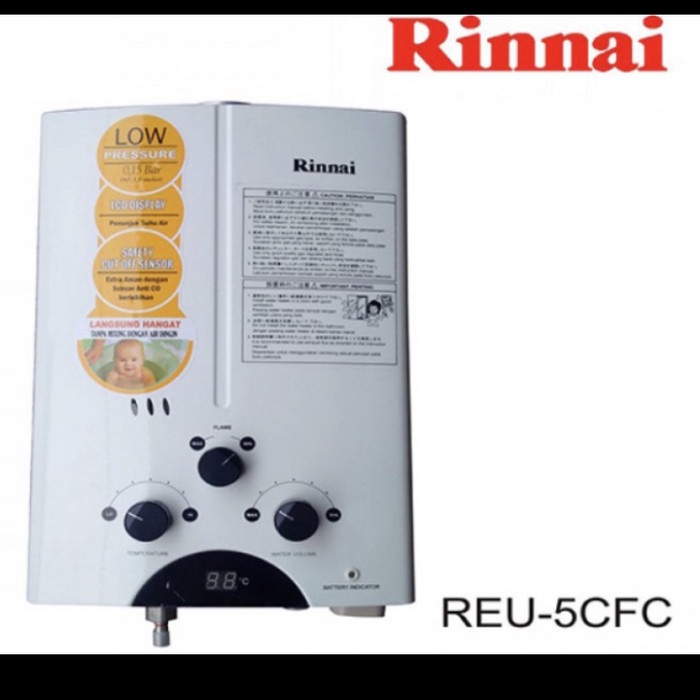 Water heater gas Rinnai Reu 5 CFC | Lazada Indonesia