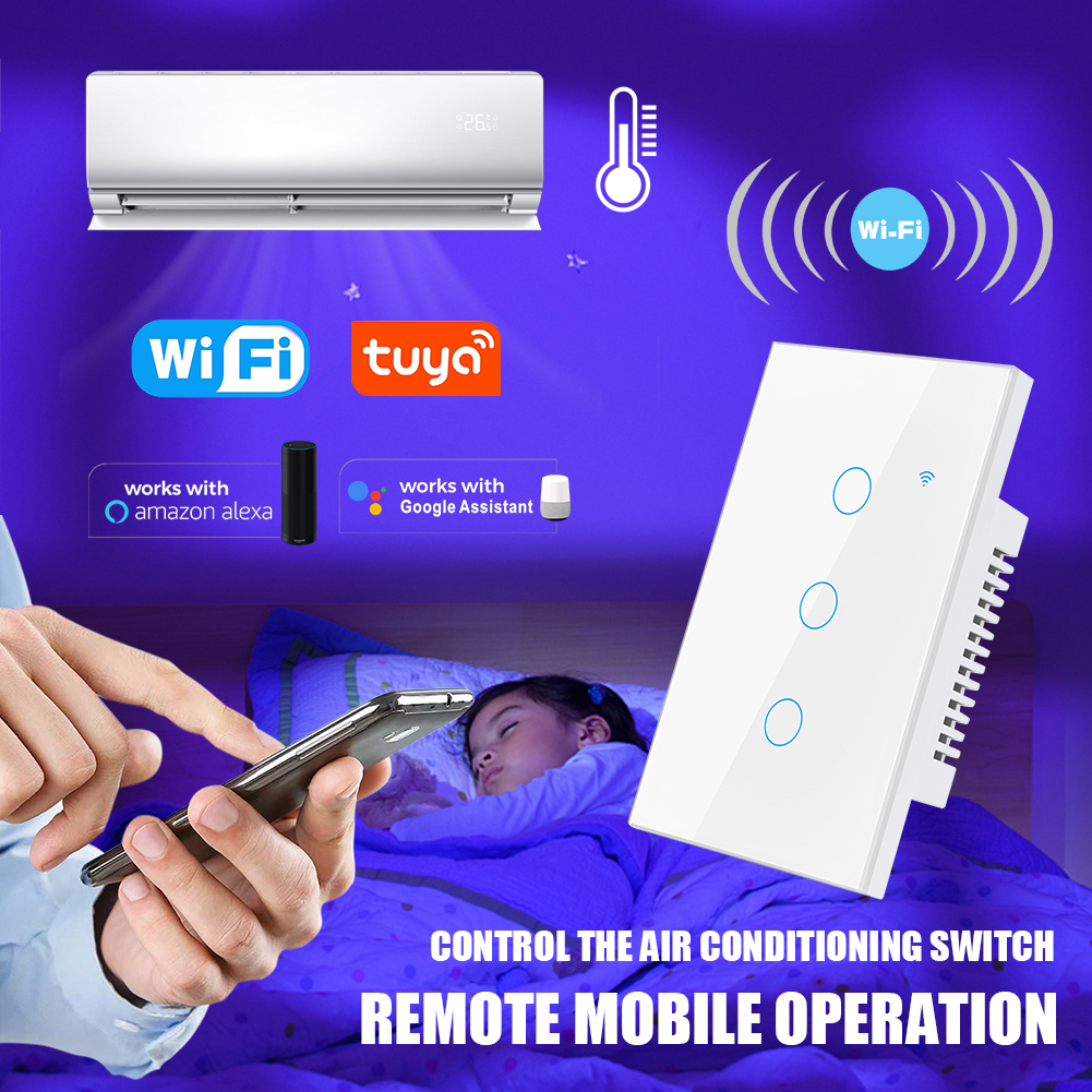 Tuya ZigBee Smart Light Dimmer Switch 1 2 3 Gang WiFi Switch Touch Dimmer