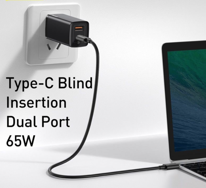 Củ Sạc Siêu Nhanh, Nhỏ Gọn Baseus GaN2 Lite Quick Charger 65W ( Type-C + USB Port)