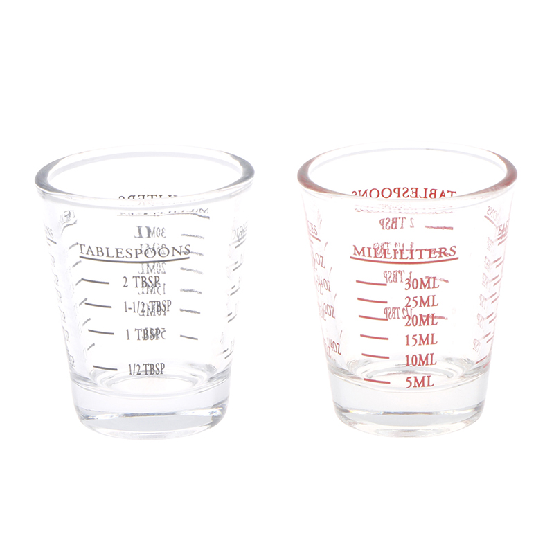 1Pc 30 ML Glass Measuring Cup With Scale Shot Glass Liquid Glass Ounce Cup. 