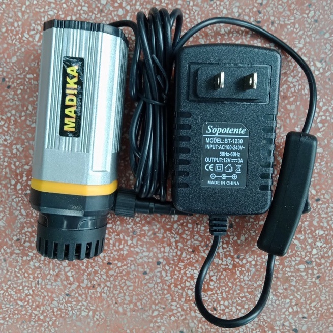 Máy bơm nước mini 12v MADIKA -(bơm nước cắt rãnh tường)