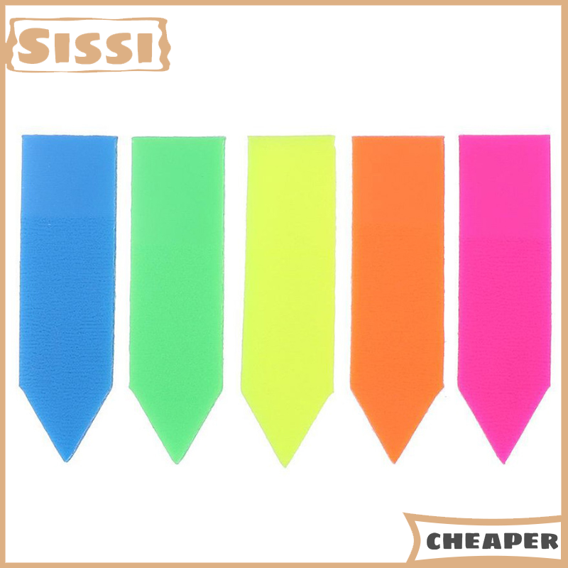 Sissi 100 Sheets Arrow Shape Fluorescent paper Self Adhesive Memo Pad Sticky Notes