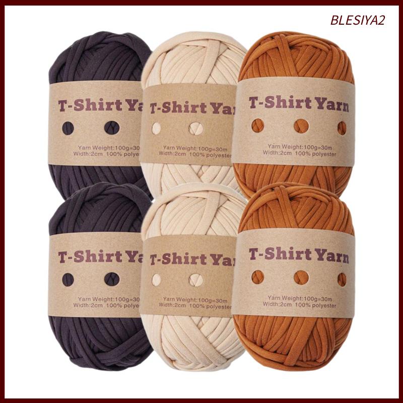 Bộ 6 Cuộn Len Đan Móc Đệm Túi macrame