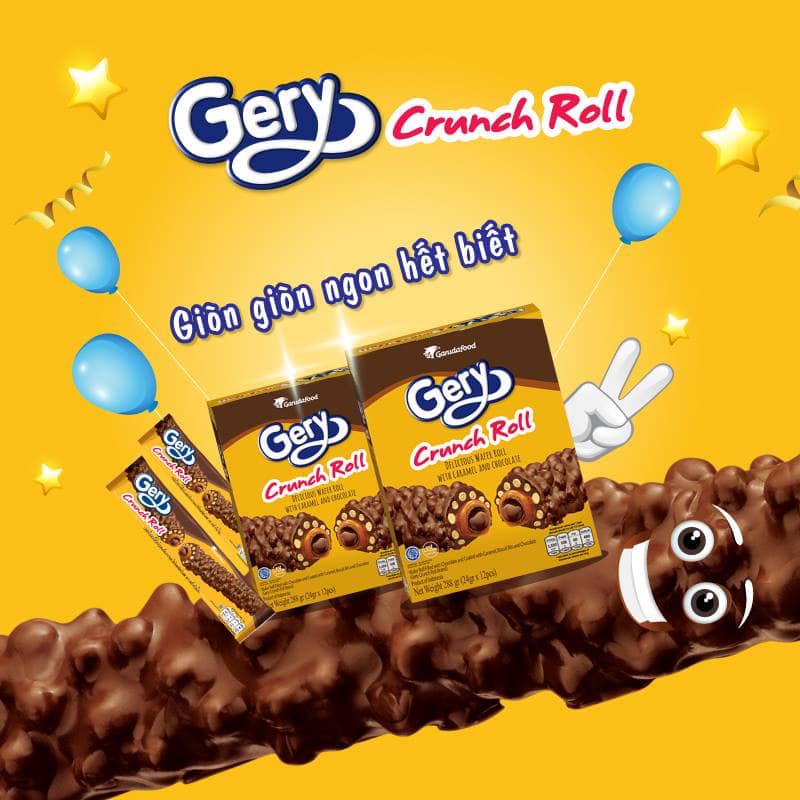 [GDN] Bánh Cuộn Gery Ngũ Cốc Phủ Socola 276G