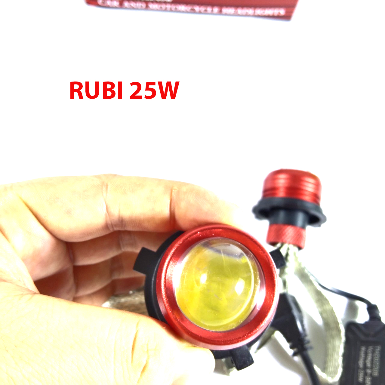 ĐÈN PHA LED BI CẦU MINI RUBY SIÊU PHẨM GOM ÁNH SÁNG CHUYÊN Ô TÔ - XE MÁY