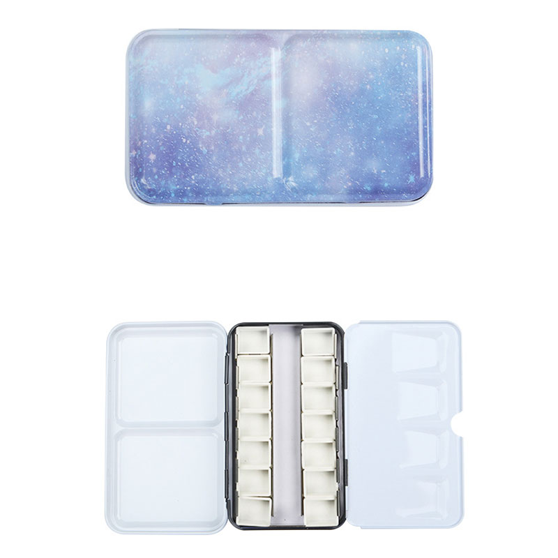 Half Pan Watercolor Tray Paint Tin Box Empty Palette Painting Storage Paint Tray