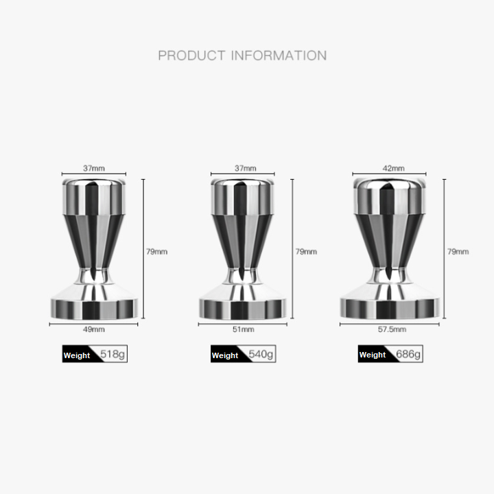 Tay nén cà phê L-Beans máy Espresso cỡ 49, 51 và 58mm