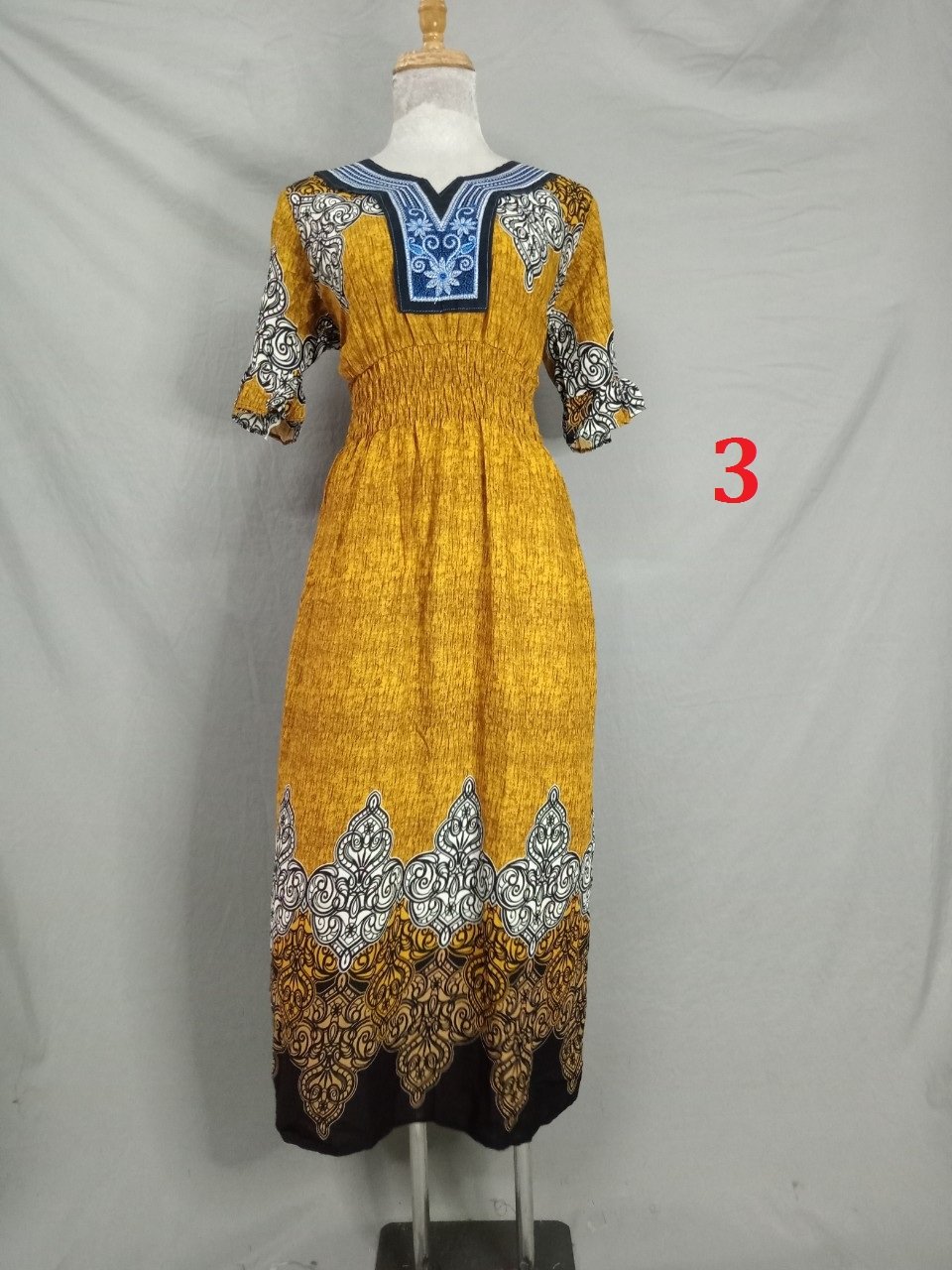 Đầm Maxi Boho Thổ Cẩm
