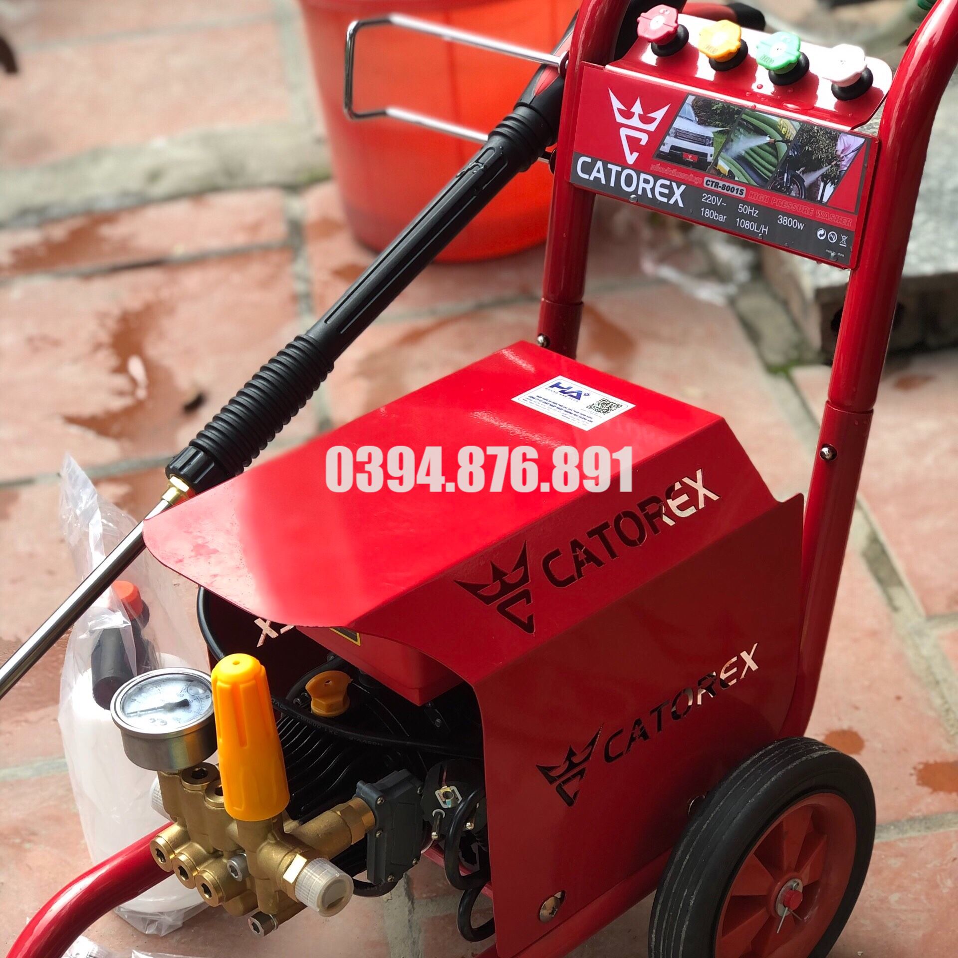 [FREE SHIP] [VIDEO] Máy Rửa Xe Cao Áp 3.8Kw Catorex