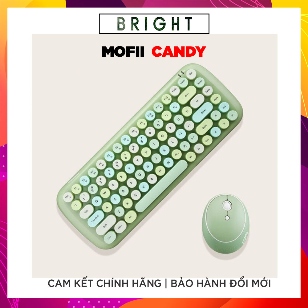 [HCM]Bộ Chuột + Bàn Phím Không Dây MOFii Candy