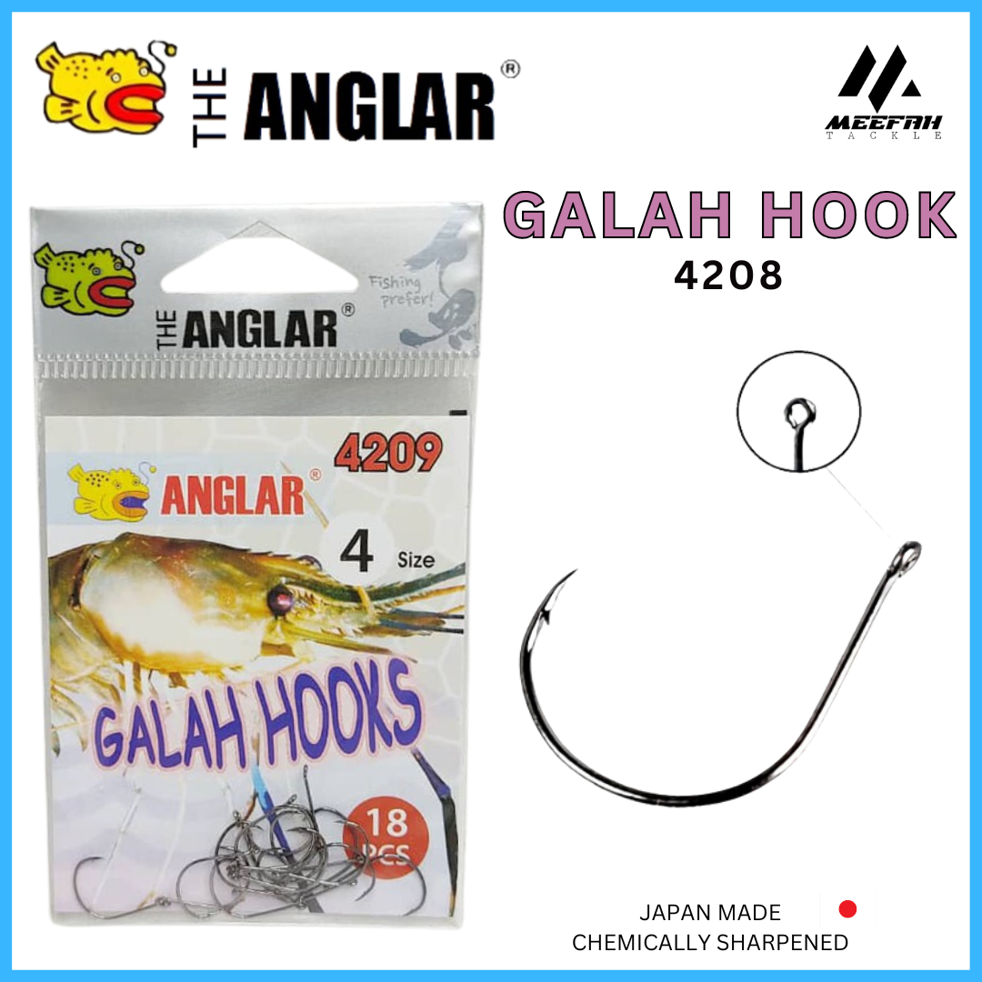 PESCA - THE ANGLAR Galah Hook (4206) Size 01 02 03 04 05 Super Sharp Prawn  Hook Fishing Hook Fish Hook Mata Udang
