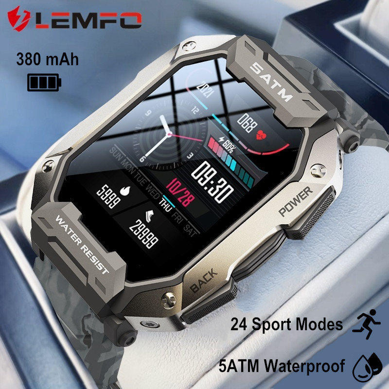 Đồng hồ thông minh LEMFO 5ATM 2022 Chống nước thể thao chống bụi Nhịp tim thumbnail