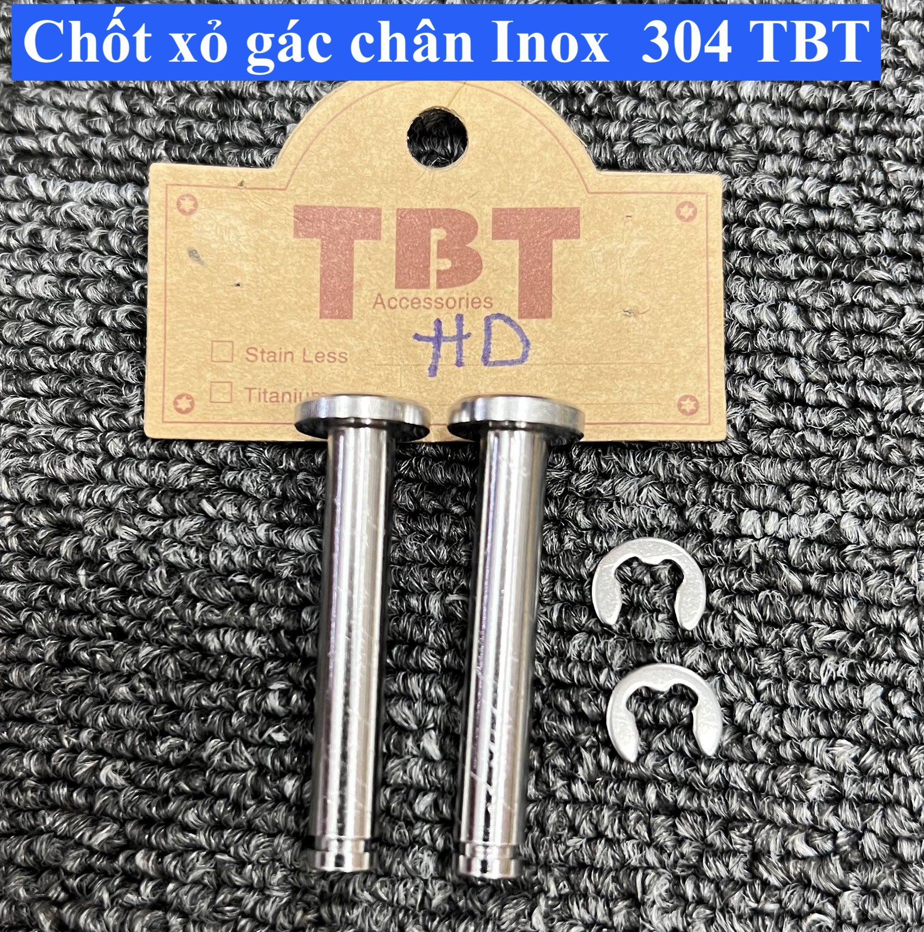 Chốt xỏ gác chân yamaha, honda, vario inox 304 tbt