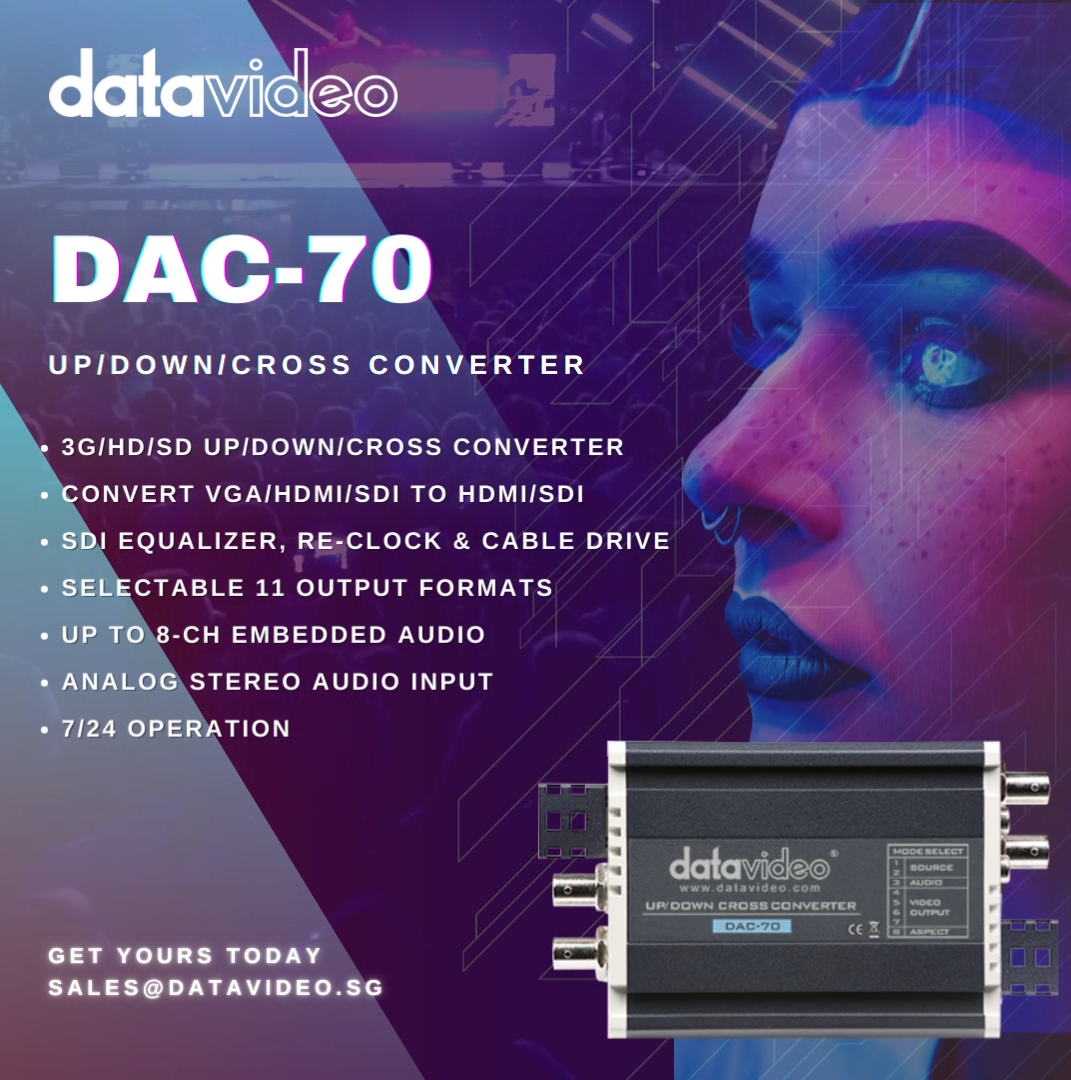 Datavideo DAC70 Up / Down / Cross Converter Studio Lazada Singapore