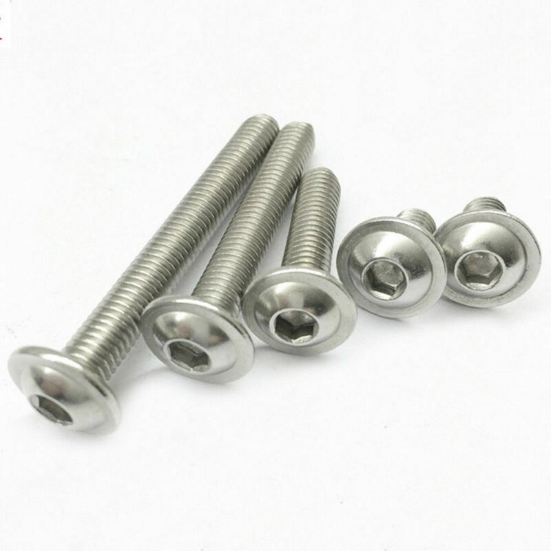 5/10/50Pcs M3 M4 M5 M6 Stainless Steel Hex Socket Button Head Screws with Loop Bolts