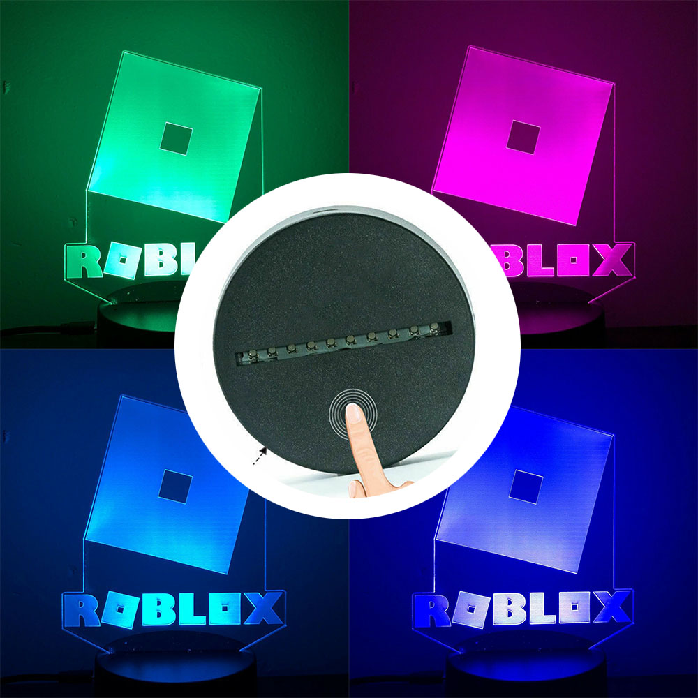 Logo Roblox 3D LED LAMP with base of your choice !