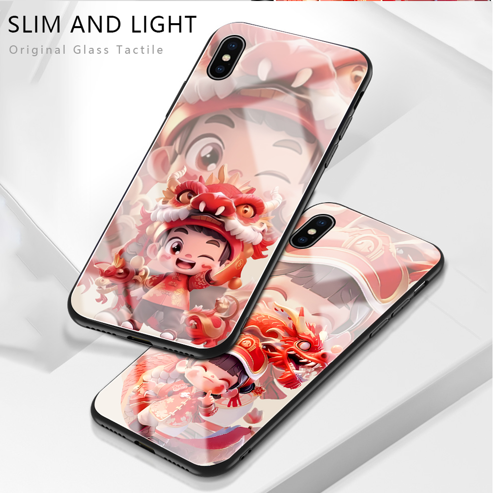Jinsouwe Casing For Samsung Galaxy Note 10 Note 10 Lite Note 10 Plus Note 20 Note 20 Ultra Note 8 Note 9 Cartoon Dragon Baby Phone Case Shockproof Case Smooth Tempered Glass Protective Case