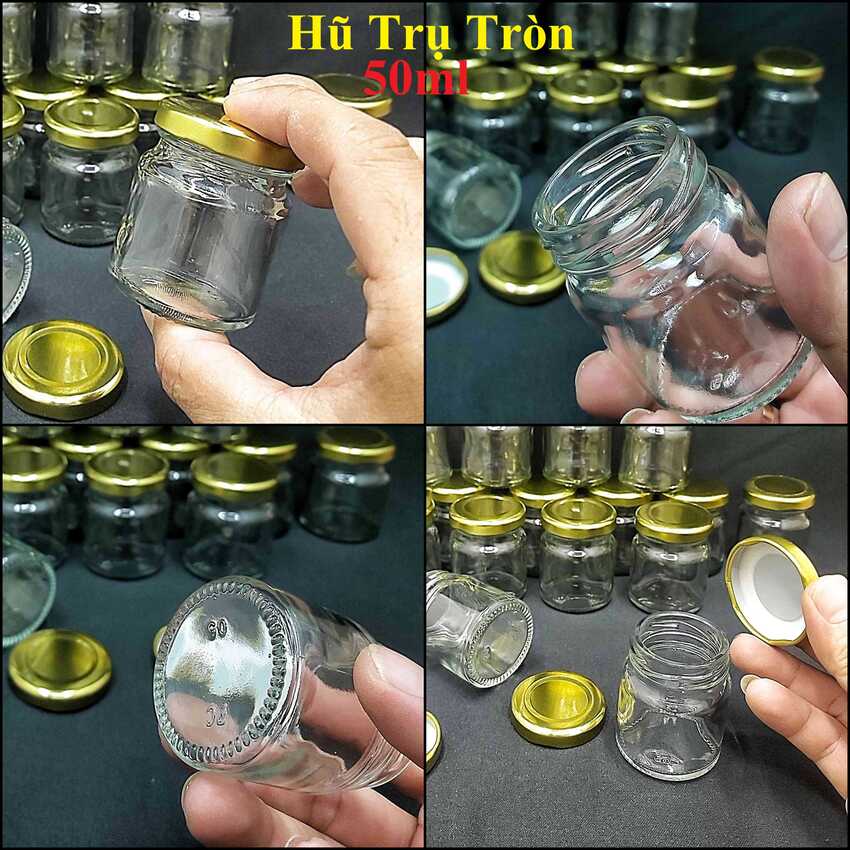 Tiny pot 50ml – Yellow Tin cap - combo 12 pots