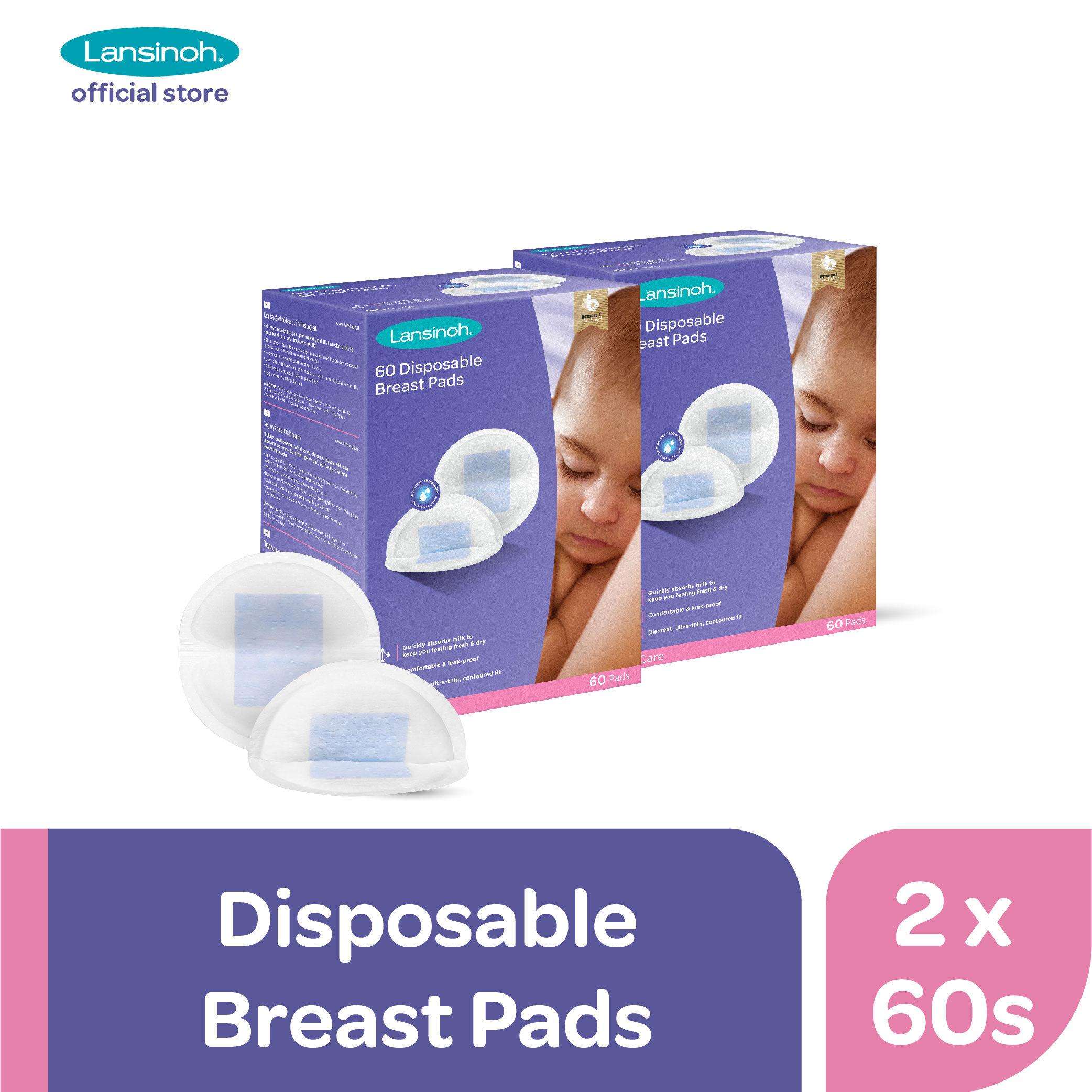 Lansinoh Disposable Nursing Pads (60 Count)(bundle of 2) Lazada Singapore