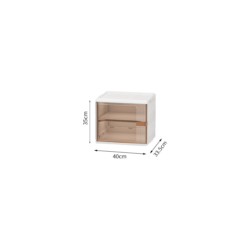 KS Household folding snack cabinet, living room snack sundries, multi-layer storage cabinet, movable transparent visual snack trolley