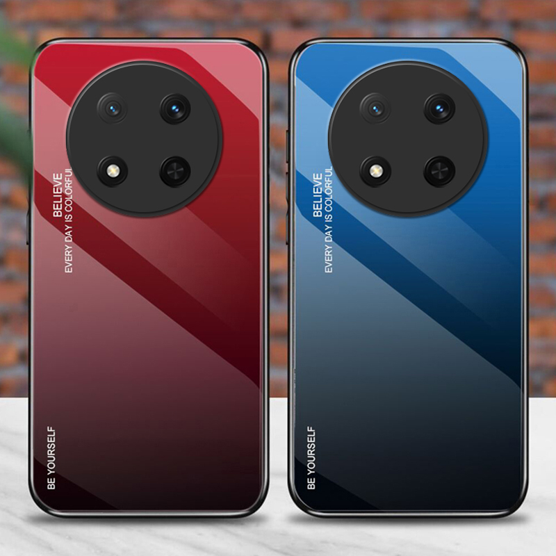 For Honor X9C Case Gradient Mirror Tempered Glass Protector Hard For Honor X9C 5G Back cover Phone Cases. 