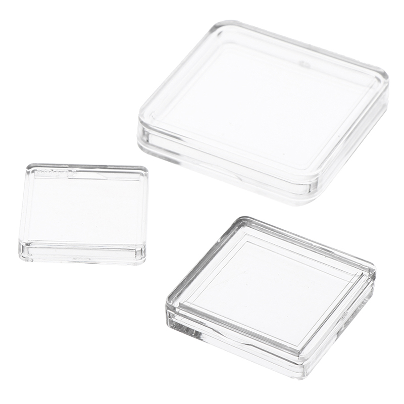 10PCS Square Clear Plastic Protector Containers Case For Token Board Game Holder Boxes Cards Collection. 