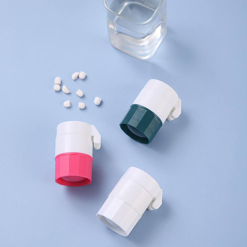 Random Color Portable Pill Case Medicine Splitter Powder Pill Cutter ...