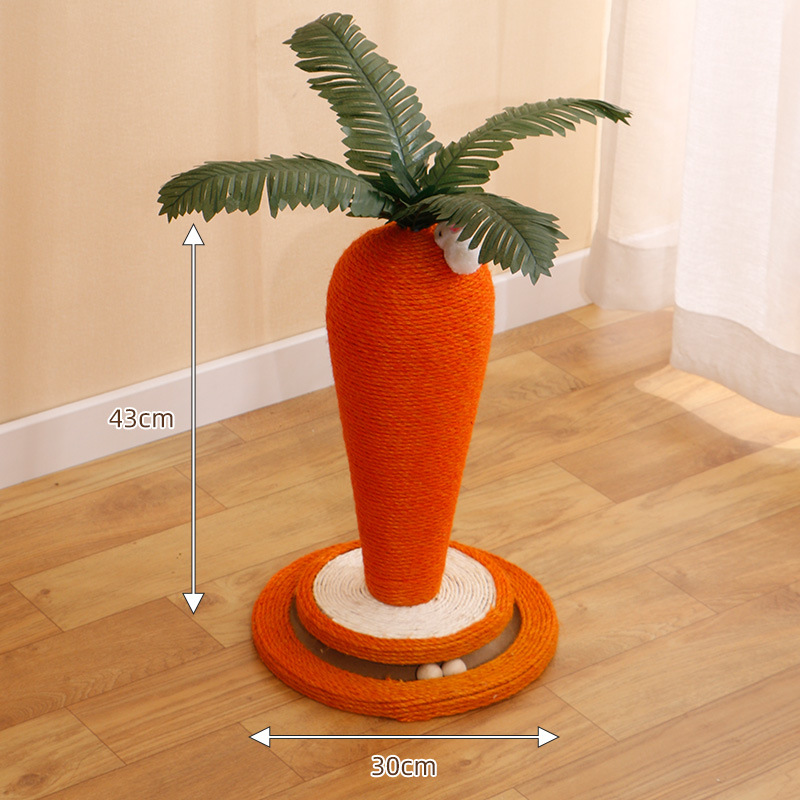 Móng vuốt mèo mài tương tác mèo bánh xích mèo bánh xích hình dạng cà rốt cột cho mèo cào sisal vật liệu đồ chơi cho mèo