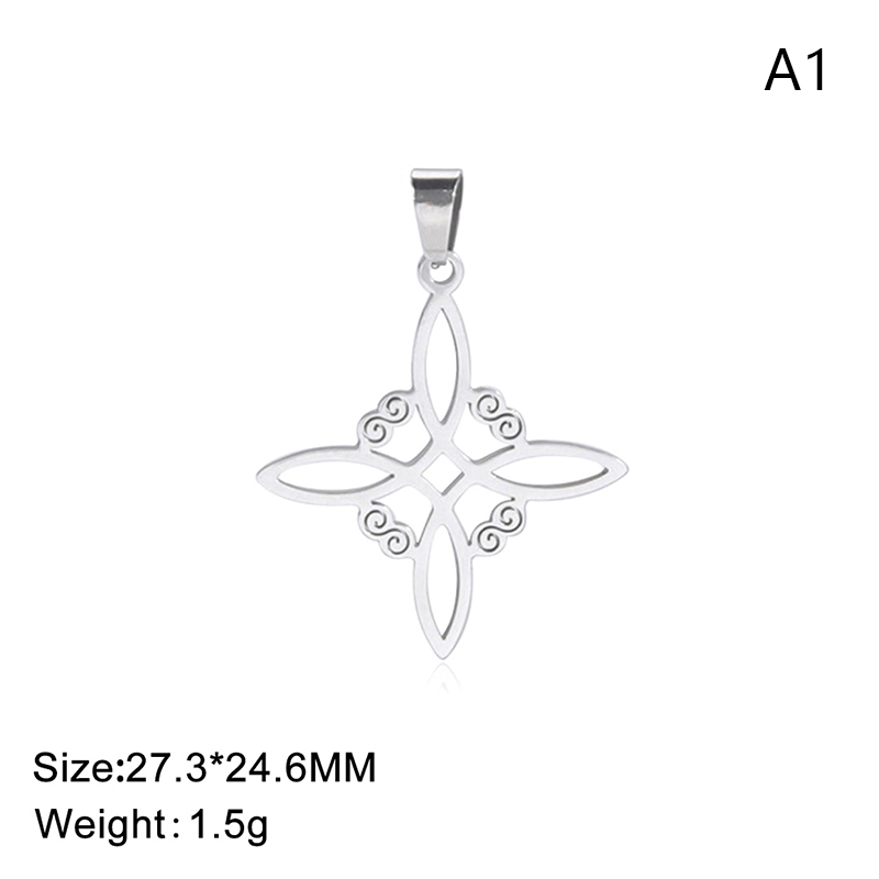Witch Knot Pendant Stainless Steel Celtic Knots Charms For Necklace ...