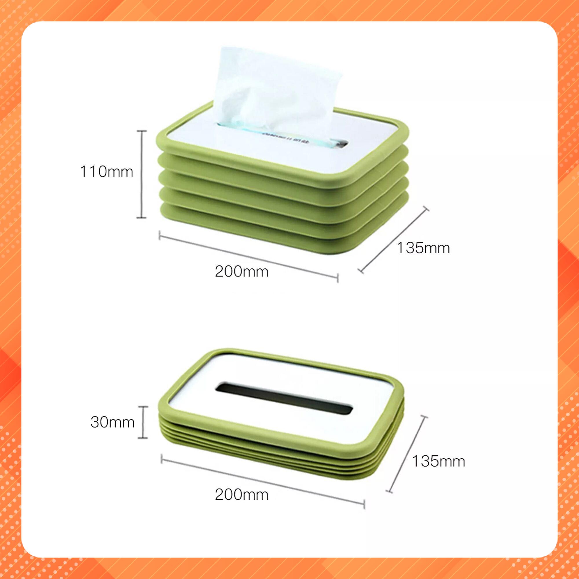 Hộp đựng khẩu trang , khăn giấy gấp gọn silicon
