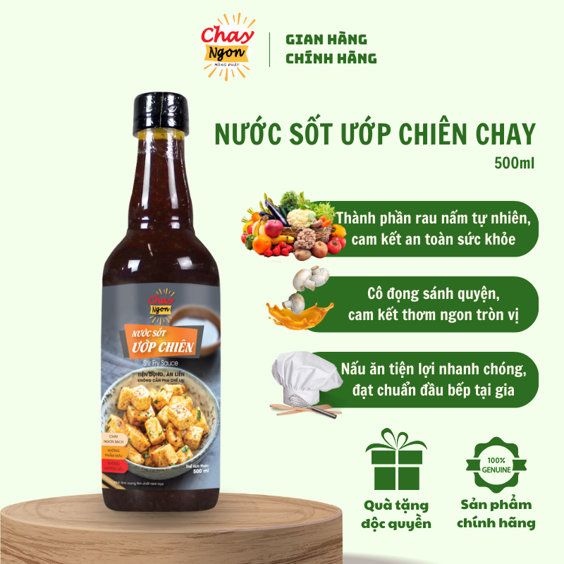 Sốt Ướp Chiên Chay Ngon Thơm Bùng Vị Chai 500ml - Stir Fry Sauce