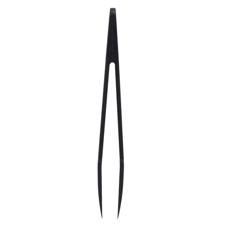 3 Pcs Black Plastic Electronic Pointy Tip Anti-static Tweezers