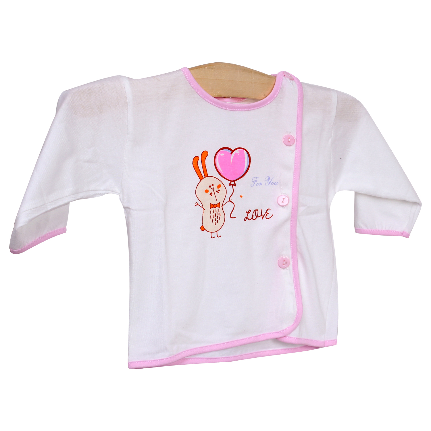 Áo sơ sinh khuy lệch chất cotton cực đẹp cho bé