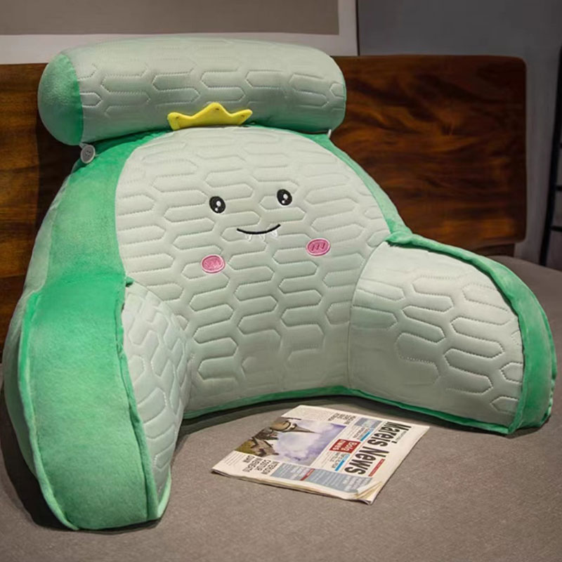YONUO Summer Latex Ice Cartoon Waist Cushion Cool Feeling Dou Dou Classroom Sitting for Long Time Waist Protection Cushion Breathable Sofa Cushion Lying Pillow