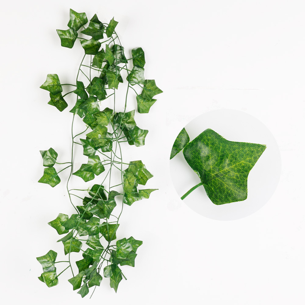 2M Artificial Green Ivy Leaf Vine Creeper Hanging Plants / Decorative Silk Fake Flower Garland
