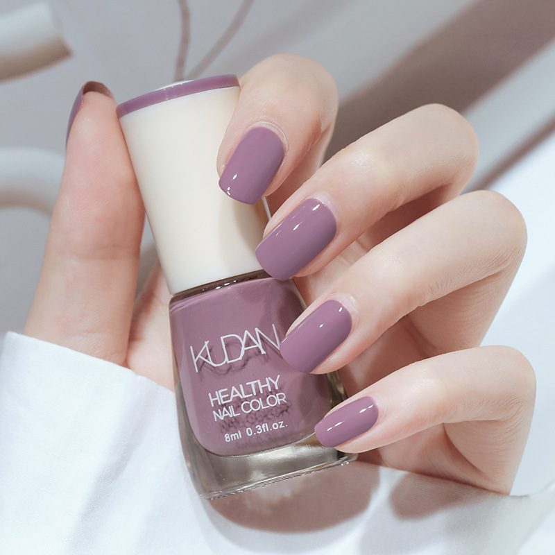 Lorzi 30 colors KUDAN nail polish 8ml summer white fine flash free baking non-peeling transparent nail polish bright oil base oil nude color nail polish