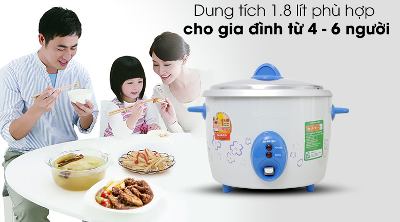 Nồi cơm điện Sharp 1.8 lít KSH-D19V ( Hàng trưng bày )