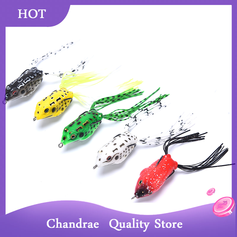 [Chandrae] Frog Soft Fishing Lure Double Hooks Artificial Bait Frog Tool