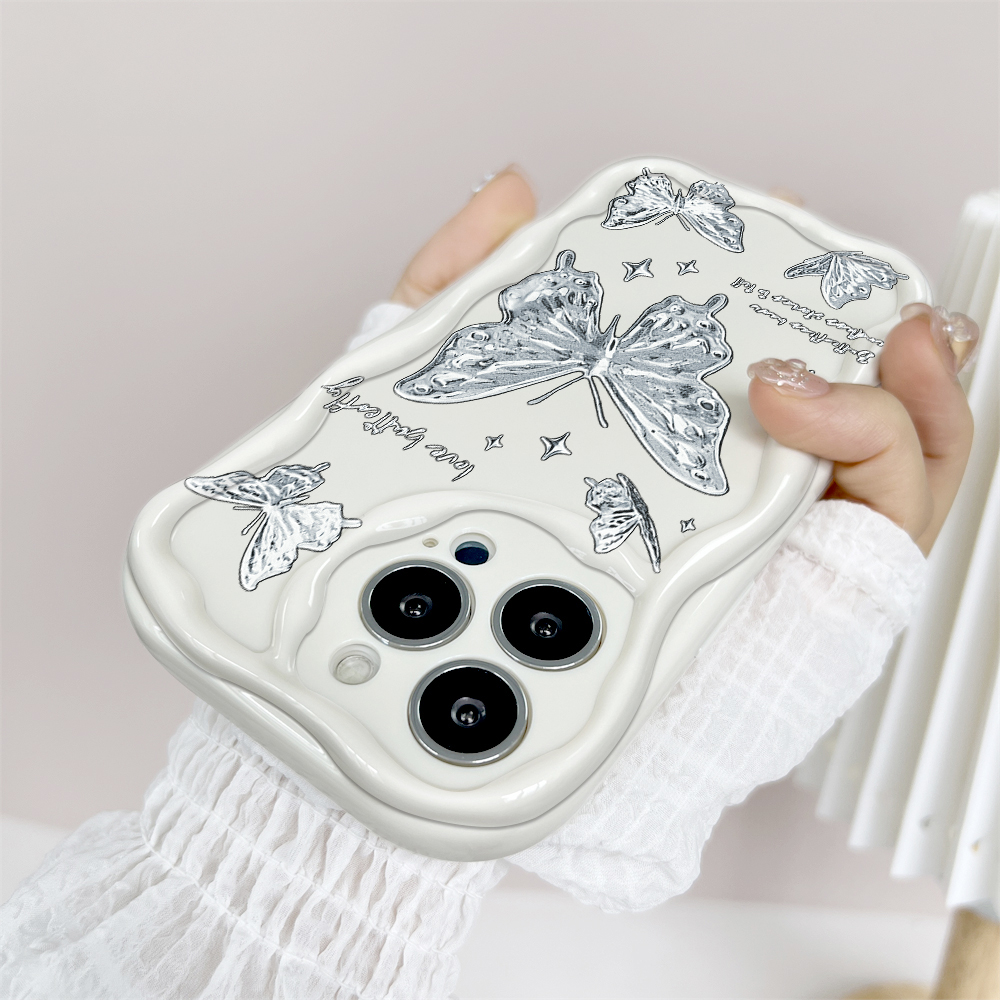 FELMYST%20for%20Honor%2020%20Huawei%20Nova%205T%20Back%20Cover%20Silver%20Butterfly%20Pattern%20Soft%20Texture%20Wavy%20Edge%20Silicone%20Phone%20Case%20-%20Image%206