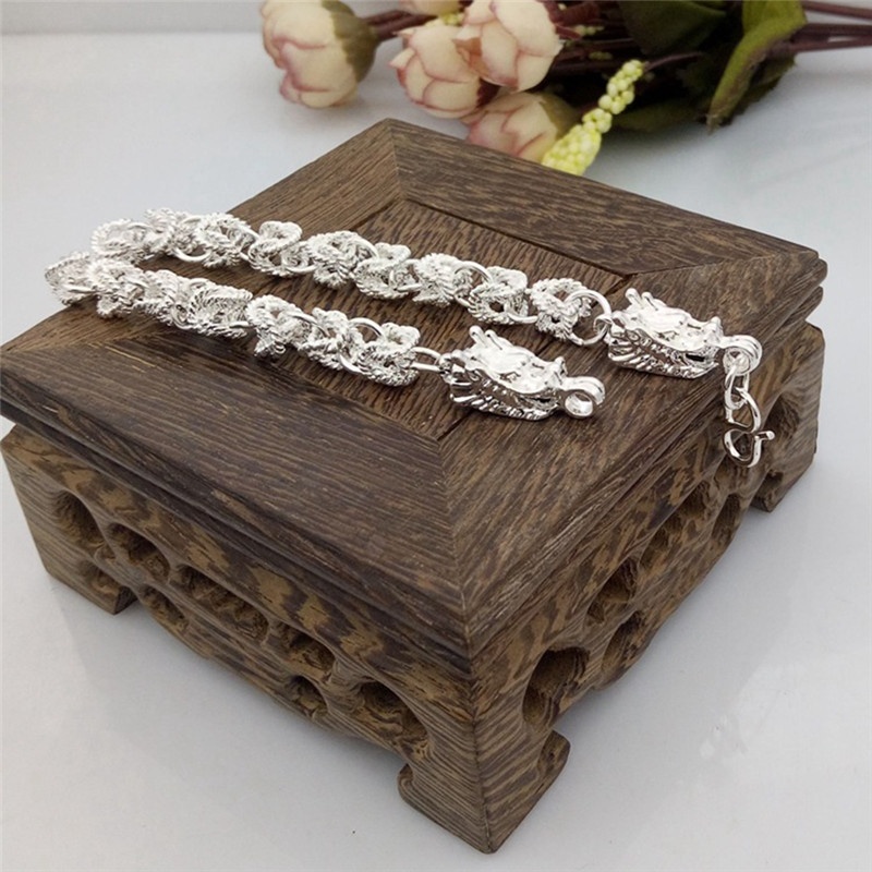 New%20Fashion%20Silver%20Plated%20Dragon%20Design%20Bracelet%20Bangle%20Chain%20Men%20Bracelet%20Gift%20-%20Image%202